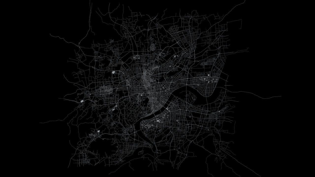 Hangzhou Road Network and Streets 3D model_9