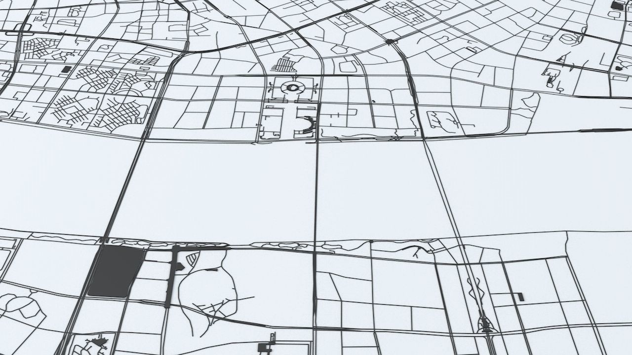 Hangzhou Road Network and Streets 3D model_5