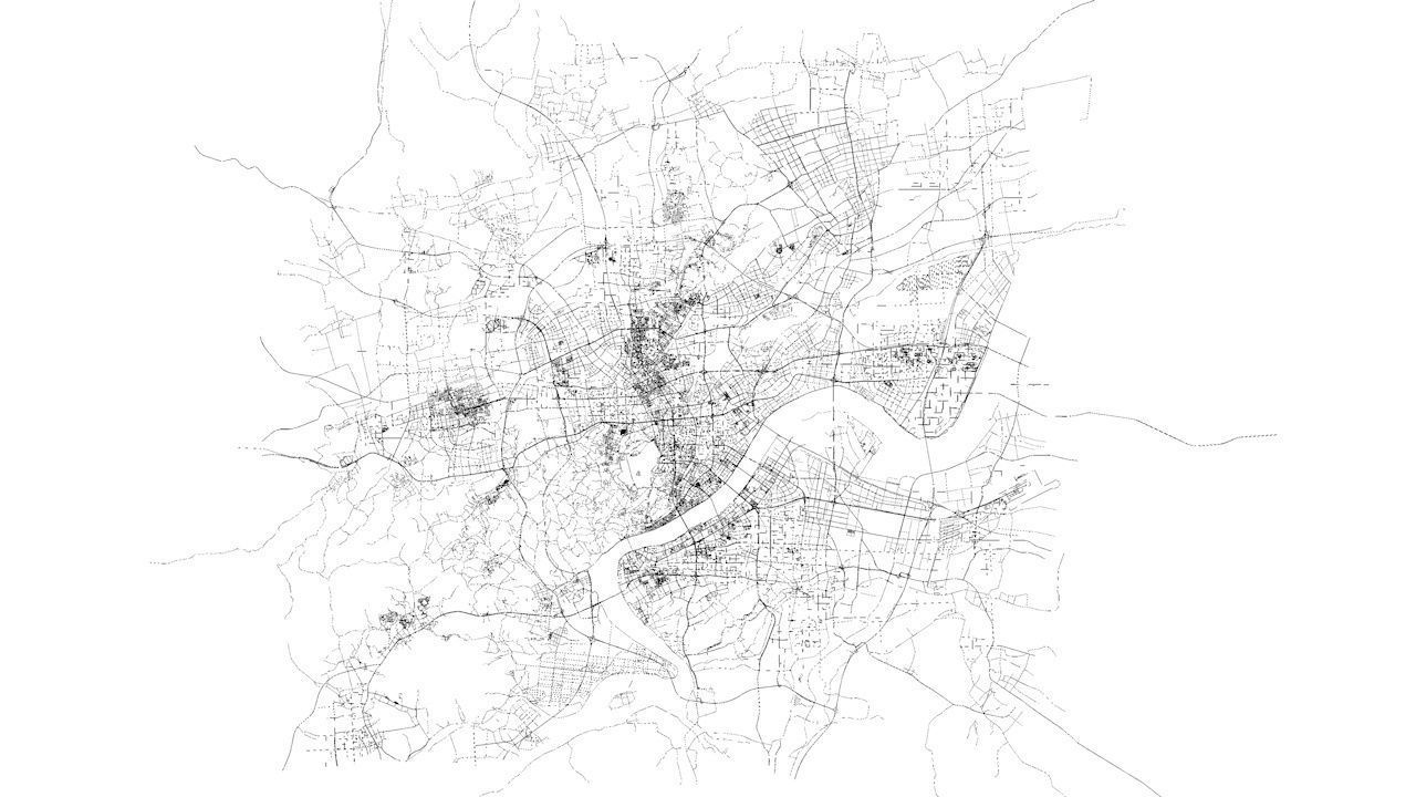 Hangzhou Road Network and Streets 3D model_10