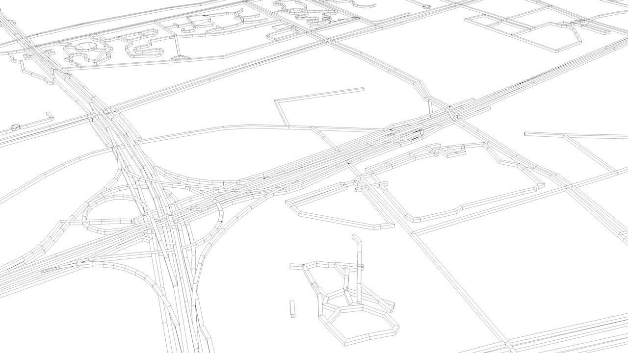 Hangzhou Road Network and Streets 3D model_13