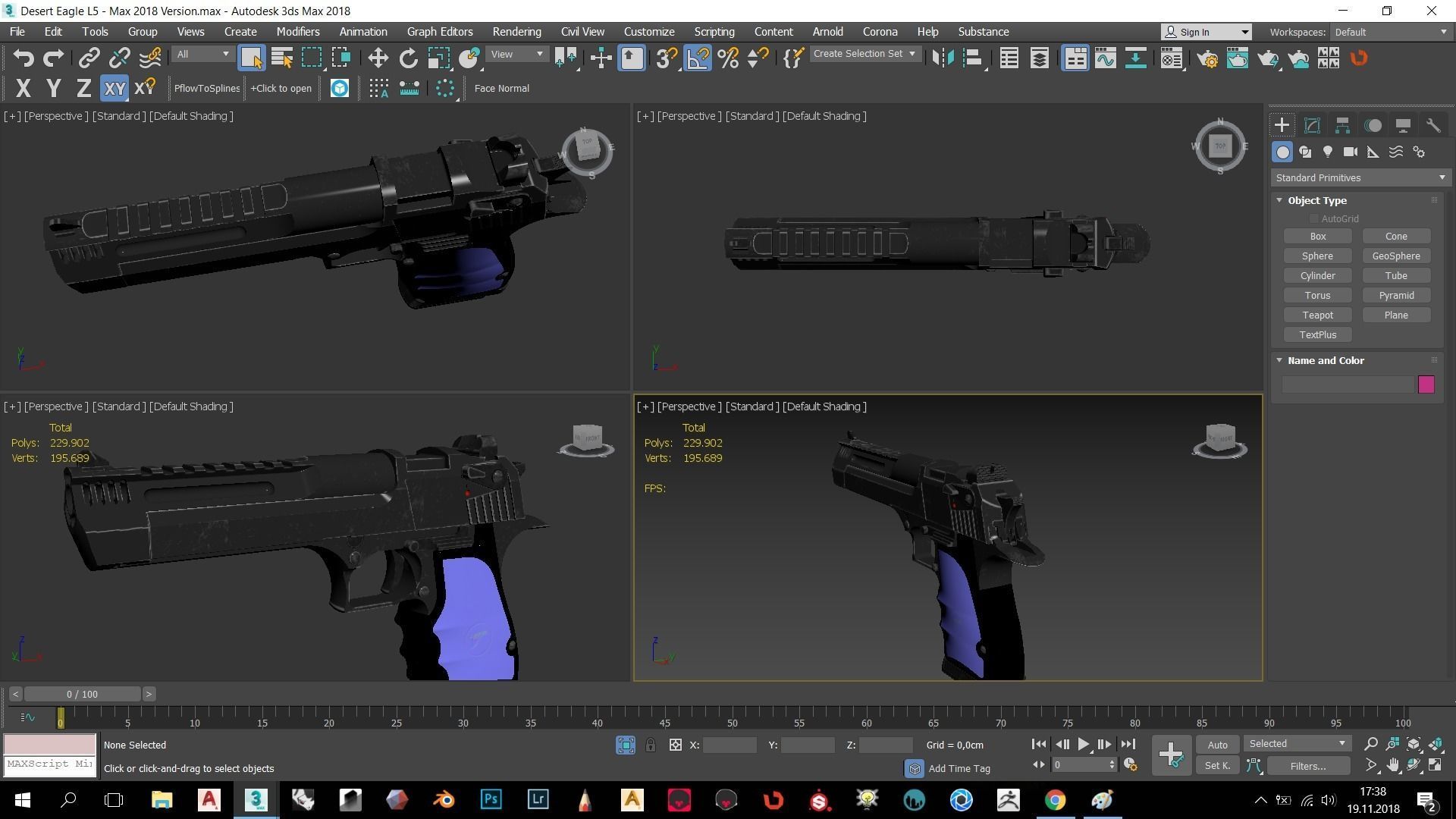 Desert Eagle  L5 Custom - High Poly Model 3D model_7