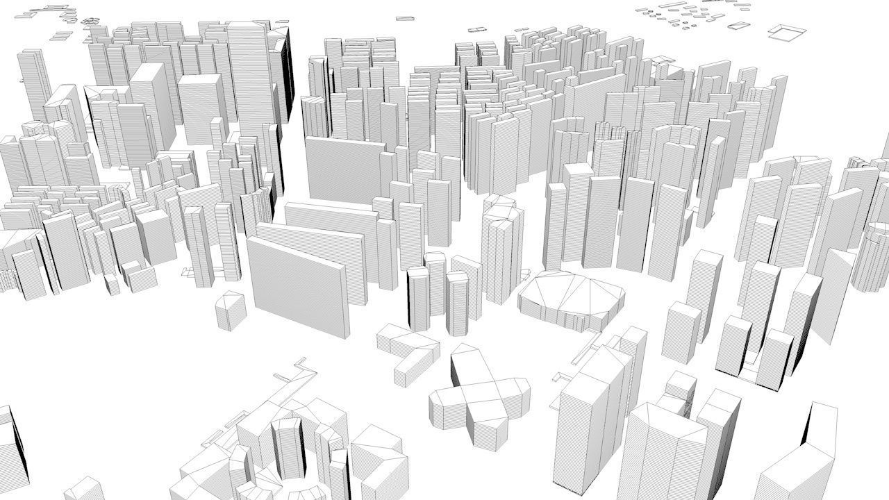 Hangzhou Streets and Buildings 3D model_12