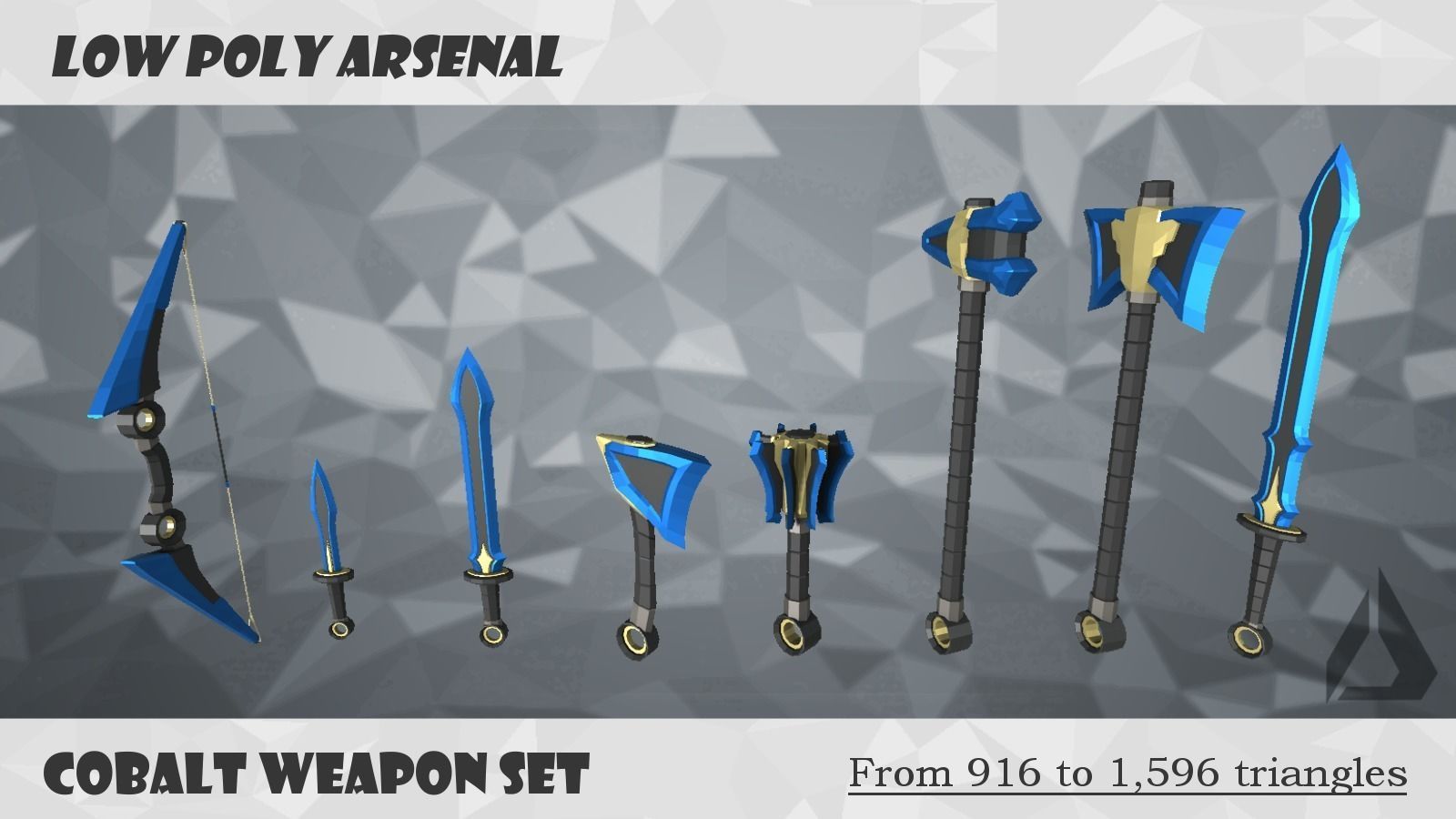 Low Poly Arsenal - Cobalt Low-poly 3D model_3