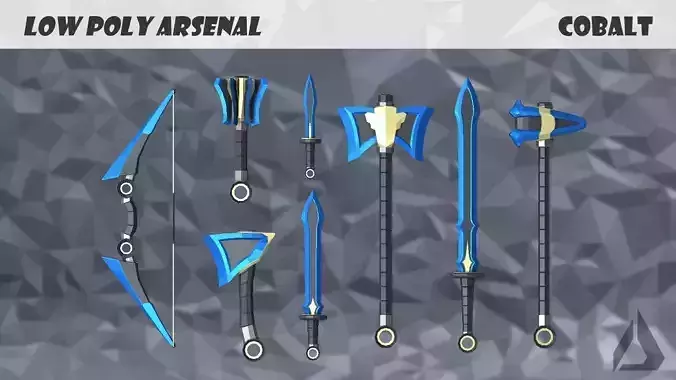 Low Poly Arsenal - Cobalt Low-poly 3D model