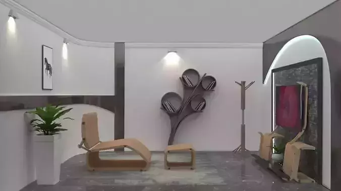 3d interior scene