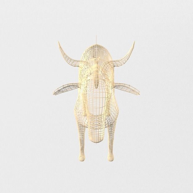 Wildebeest Gnu Low-poly 3D model_6