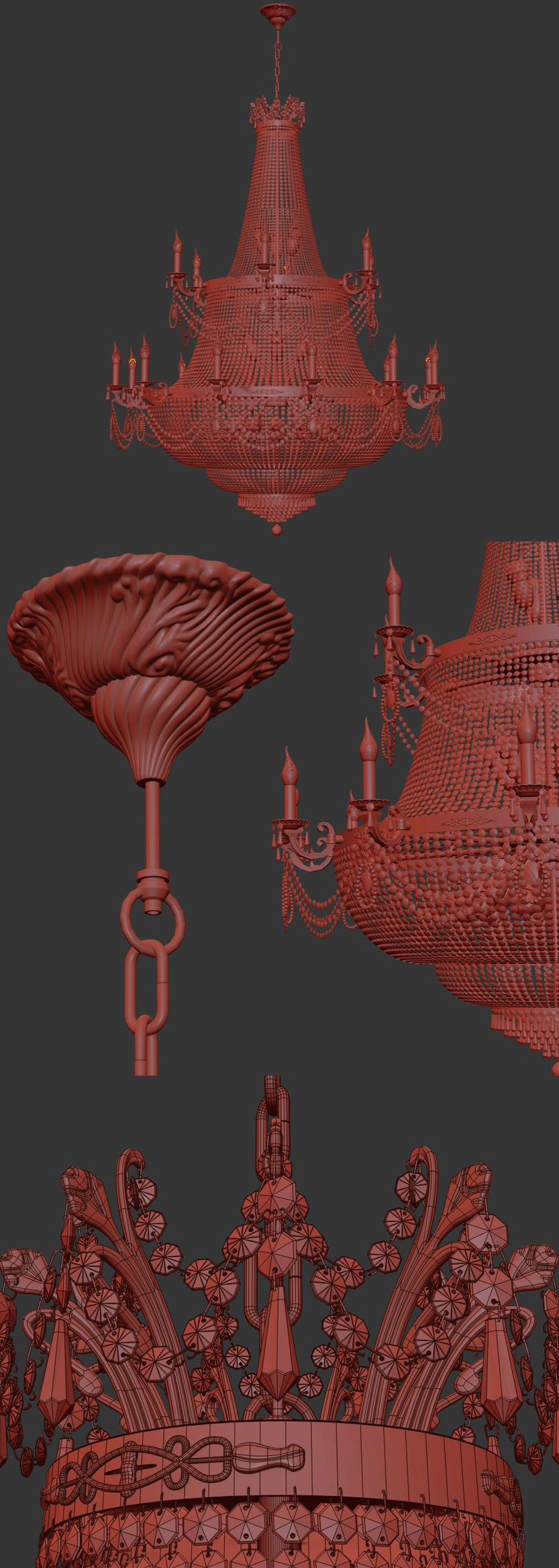 Chandelier Lodi E 1718200 G  3D model_5