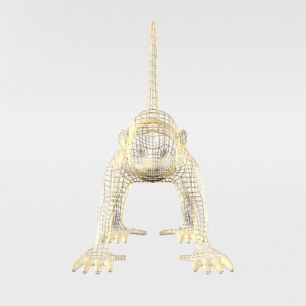 Squirrel Monkey Low-poly 3D model_6