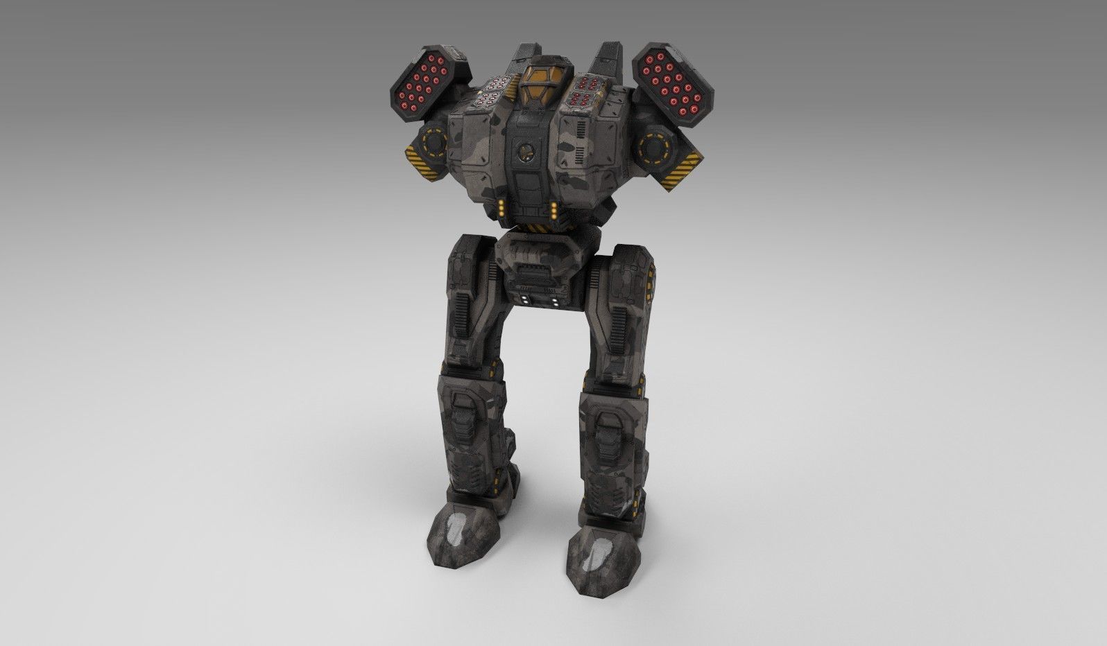 Spartan BattleMech Low-poly 3D model_12