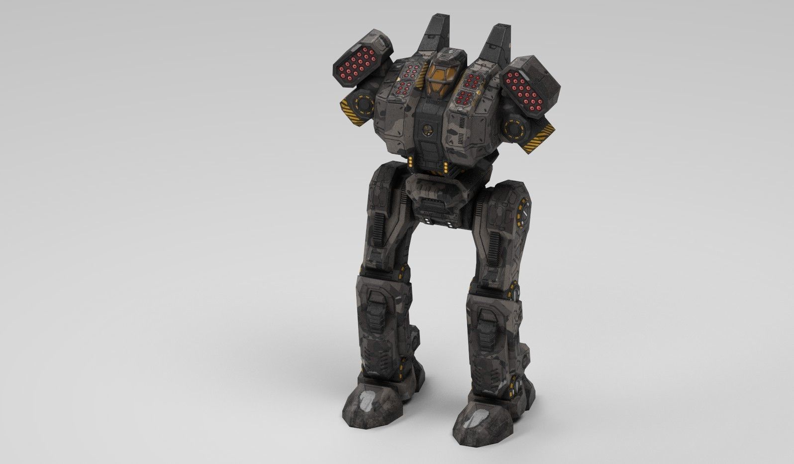 Spartan BattleMech Low-poly 3D model_13