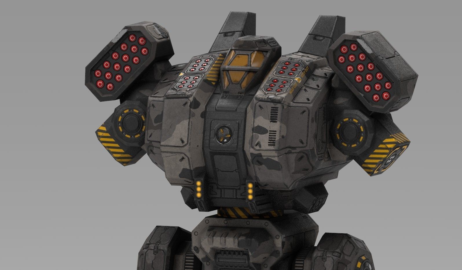 Spartan BattleMech Low-poly 3D model_10