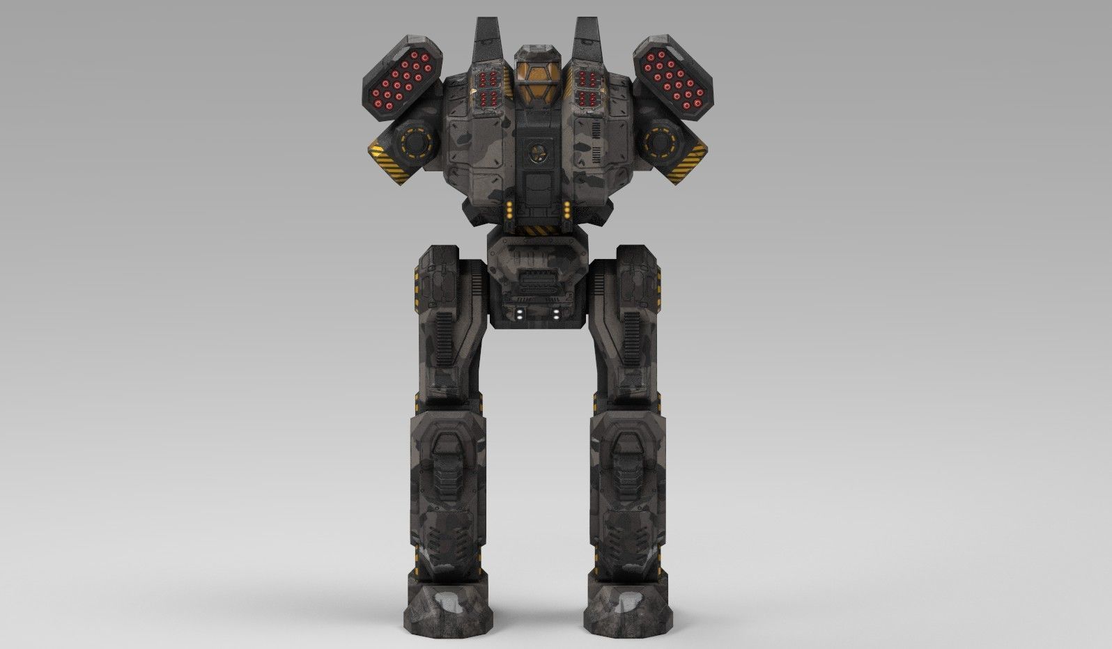 Spartan BattleMech Low-poly 3D model_14