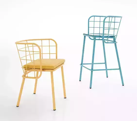 Jane Hamley Wells Julene armchair and stool Jujube SP