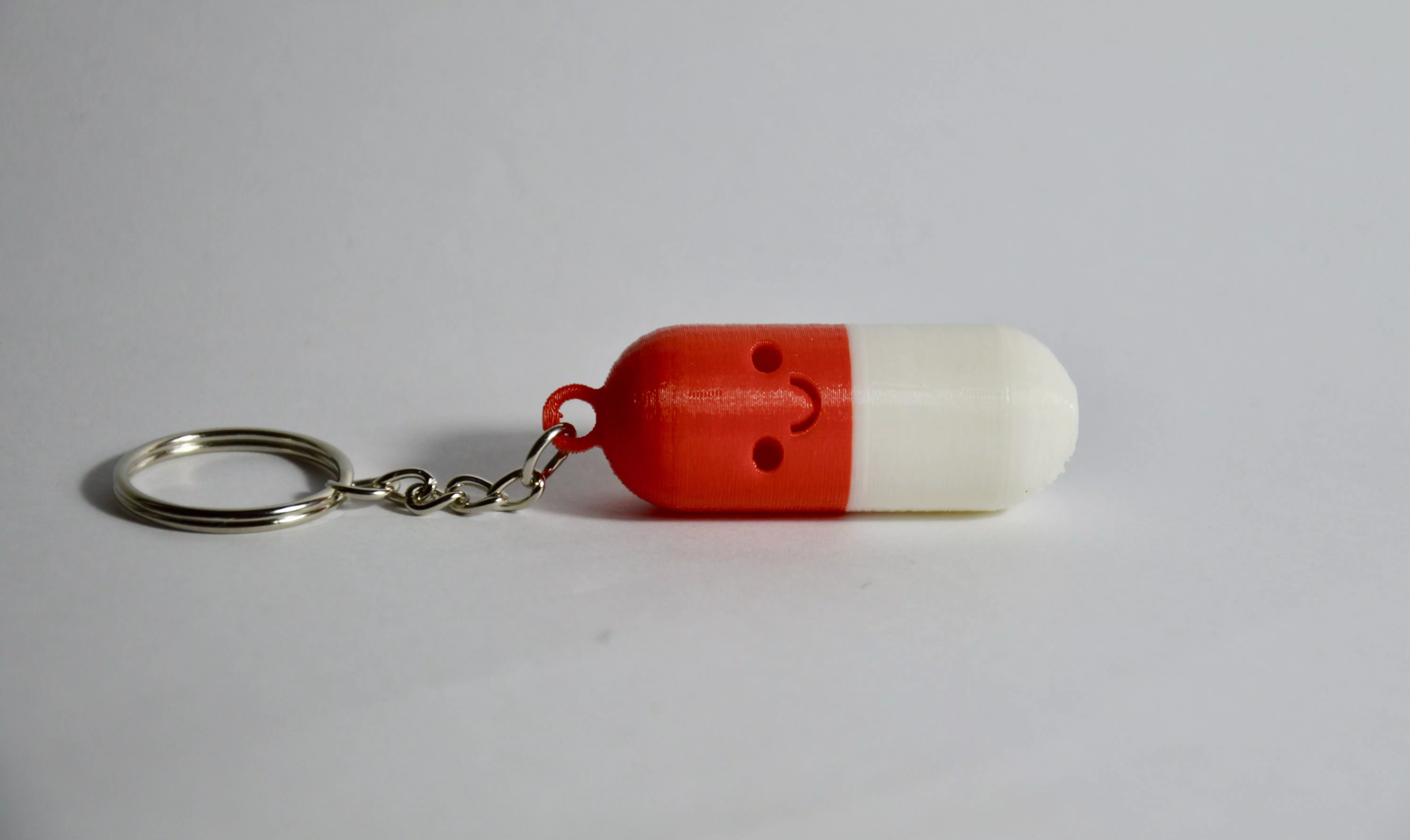 Smiling Pill Keychain 3D print model