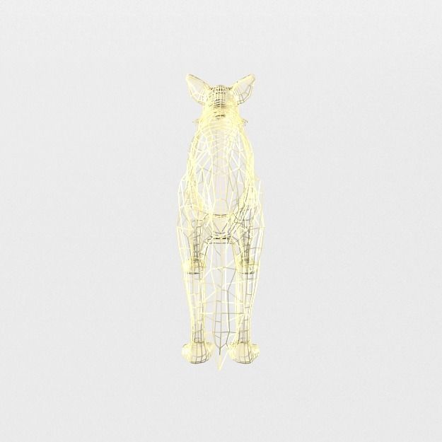 Aardwolf hyena Low-poly 3D model_5