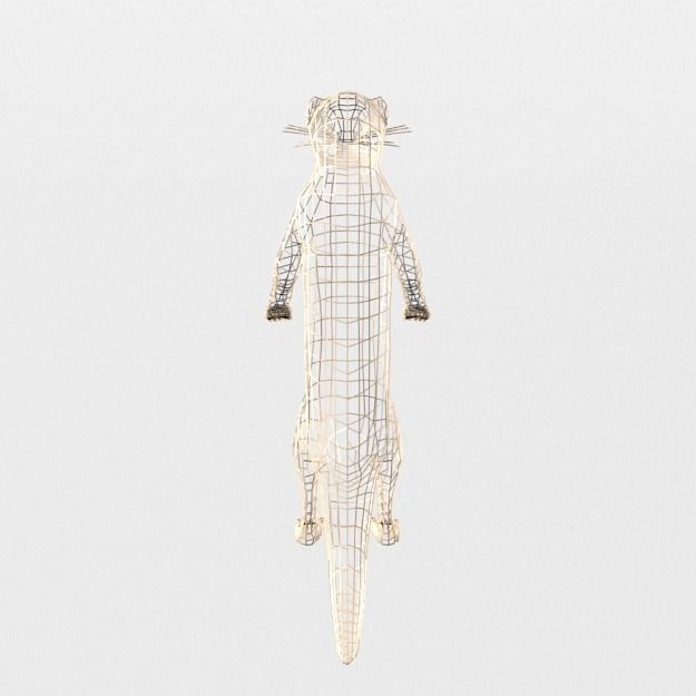 Meerkat Low-poly 3D model_5