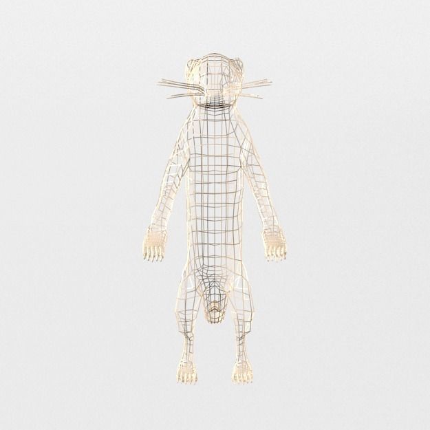 Meerkat Low-poly 3D model_6