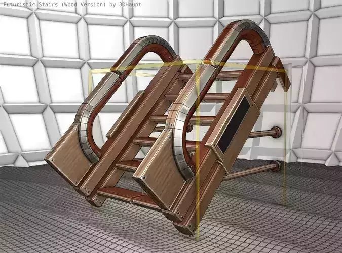 Wood Stairs - Construction Element 1