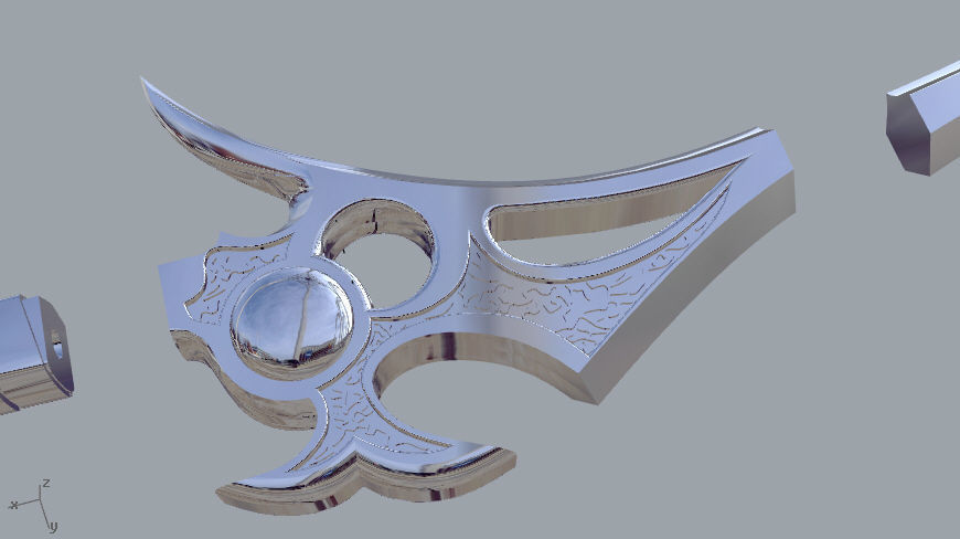 Sword of Darkness green power ranger 3D print model_3