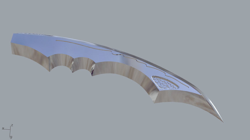 Sword of Darkness green power ranger 3D print model_2