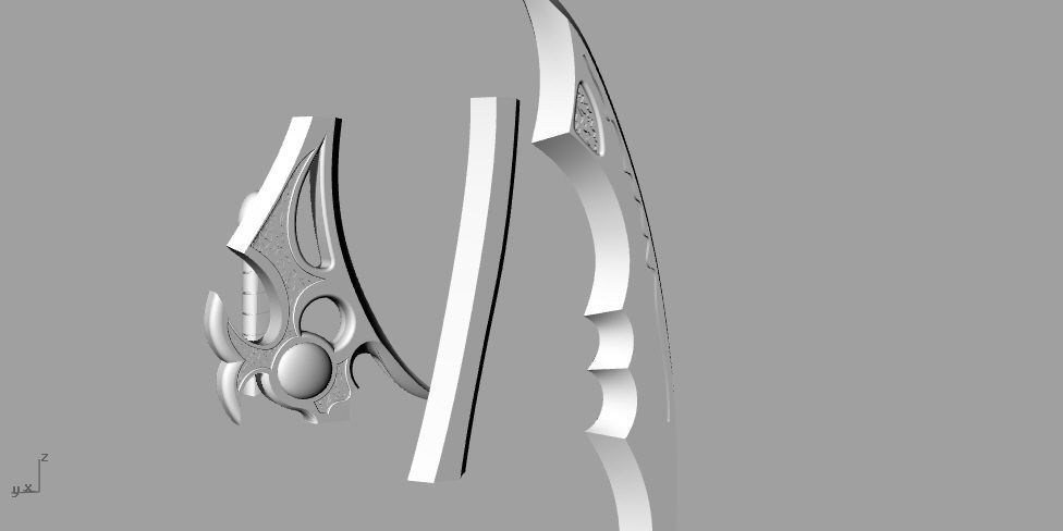 Sword of Darkness green power ranger 3D print model_6