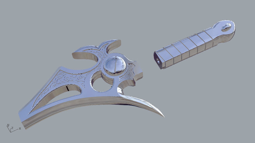 Sword of Darkness green power ranger 3D print model_1