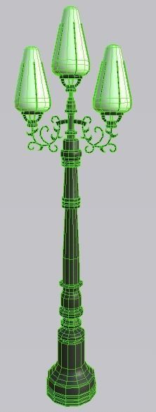 environment Street lights set Low-poly 3D model_9