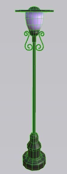 environment Street lights set Low-poly 3D model_13