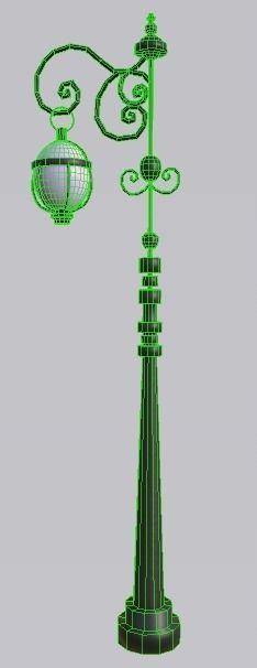 environment Street lights set Low-poly 3D model_11