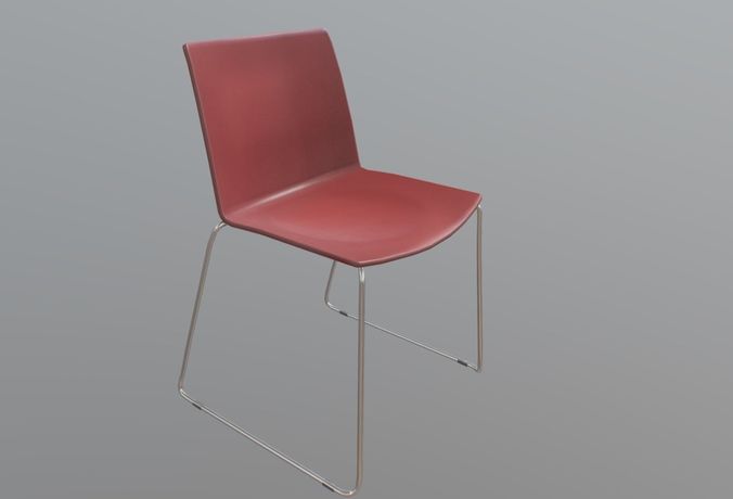 Plastic Chair Low-poly 3D model