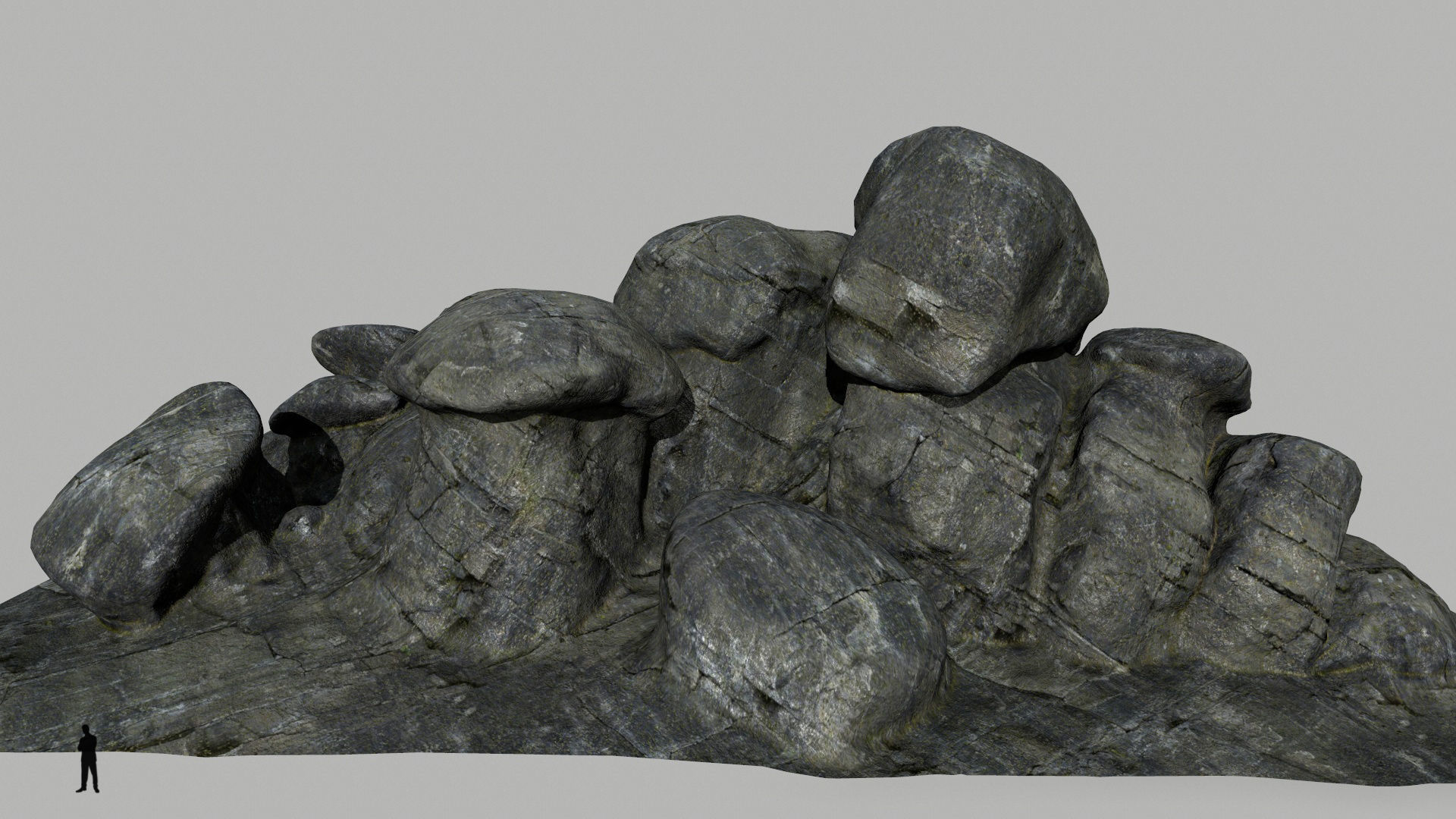 cliff rocks set  Low-poly 3D model_24