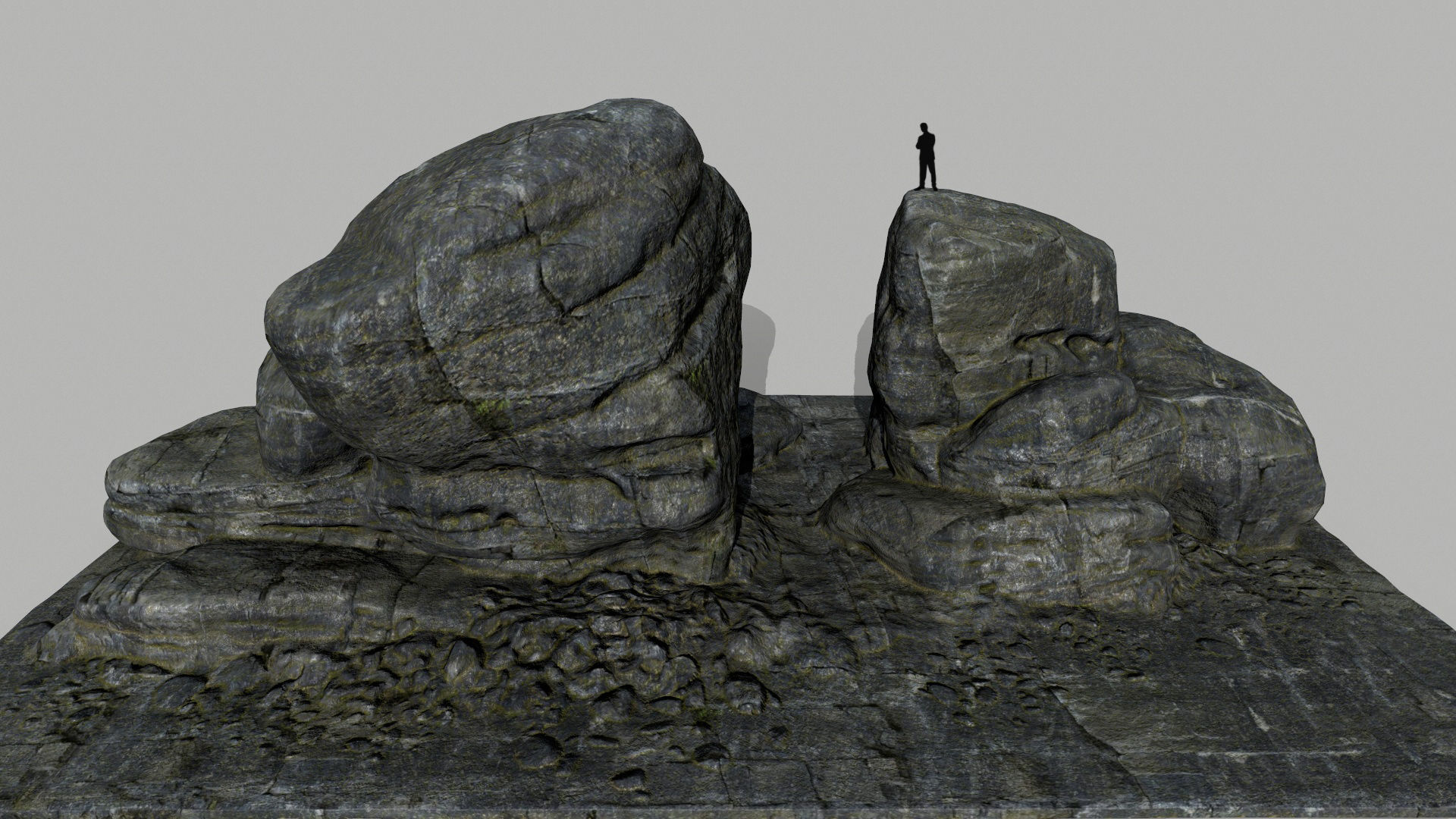 cliff rocks set  Low-poly 3D model_21