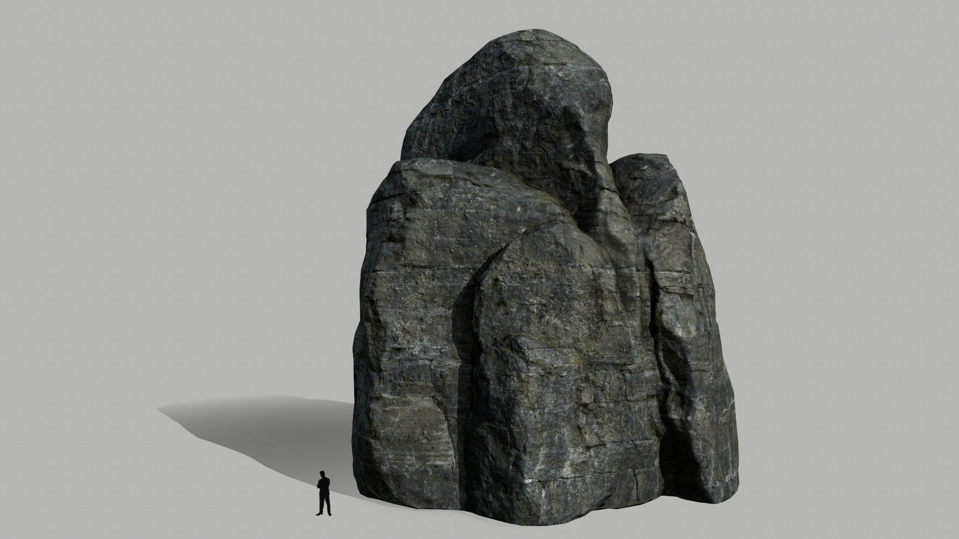 cliff rocks set  Low-poly 3D model_17