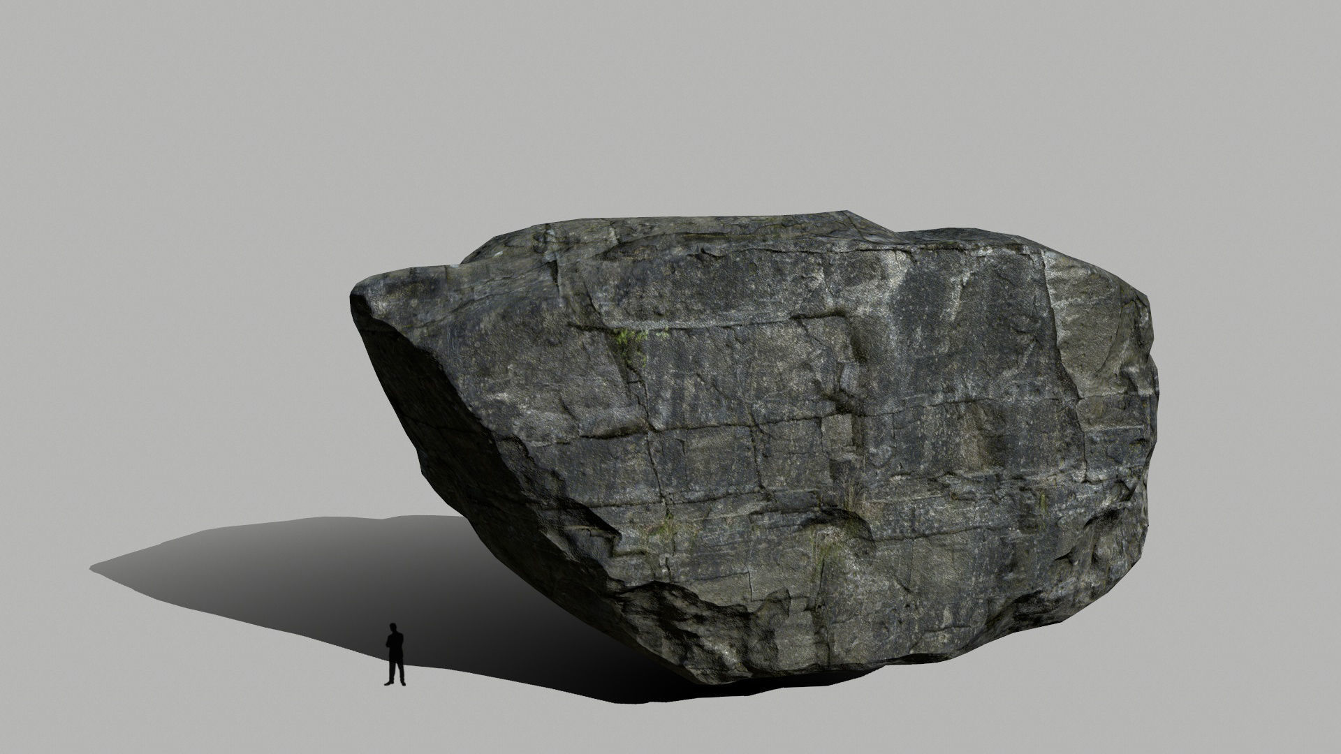 cliff rocks set  Low-poly 3D model_1