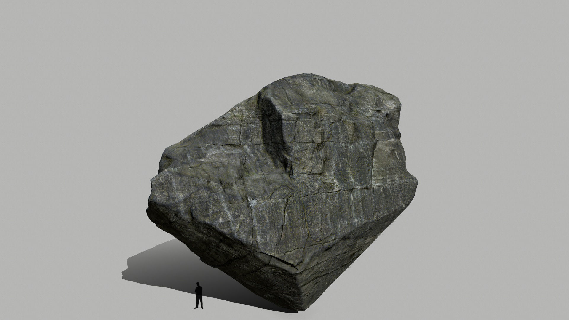 cliff rocks set  Low-poly 3D model_2