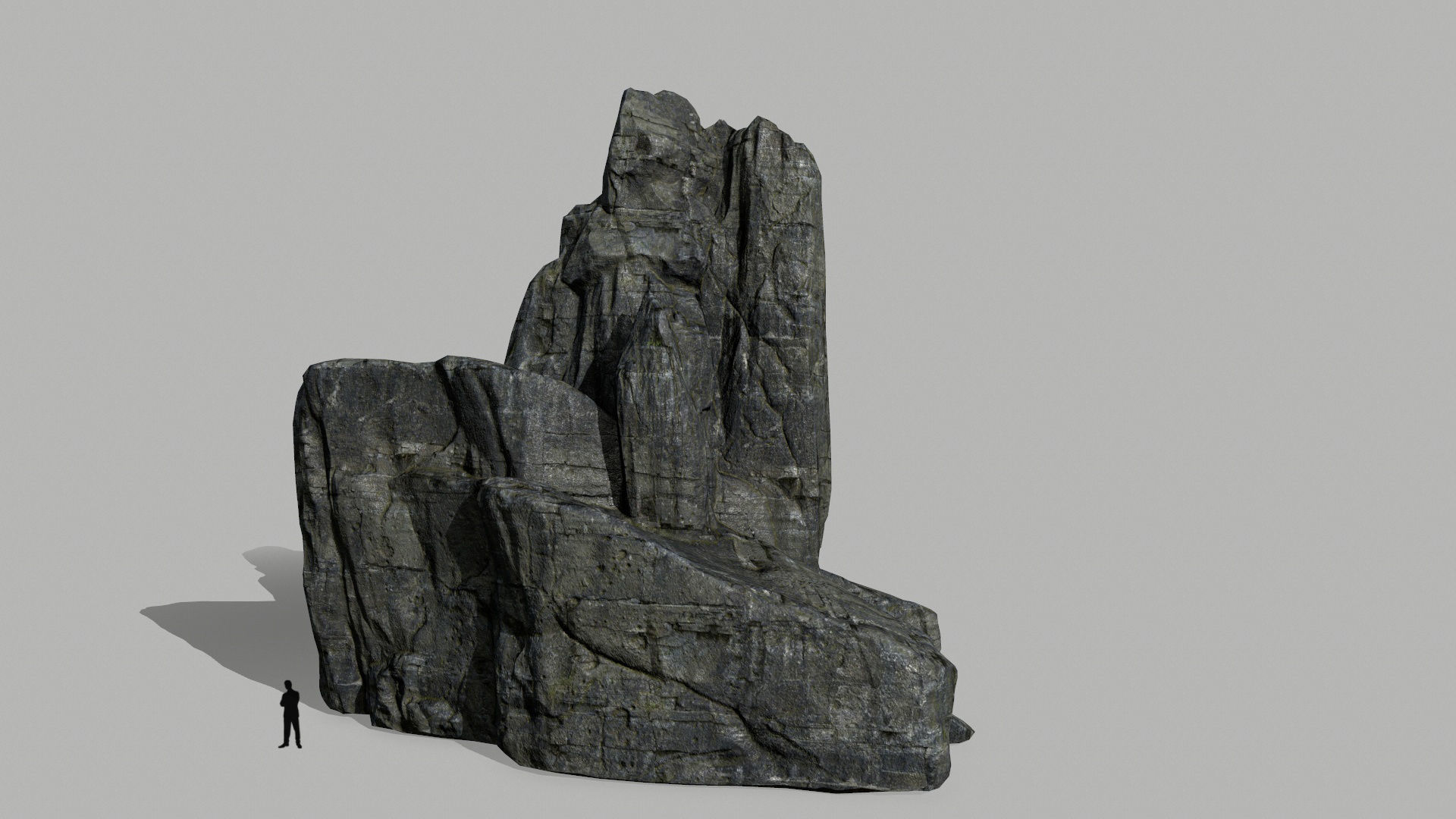 cliff rocks set  Low-poly 3D model_22