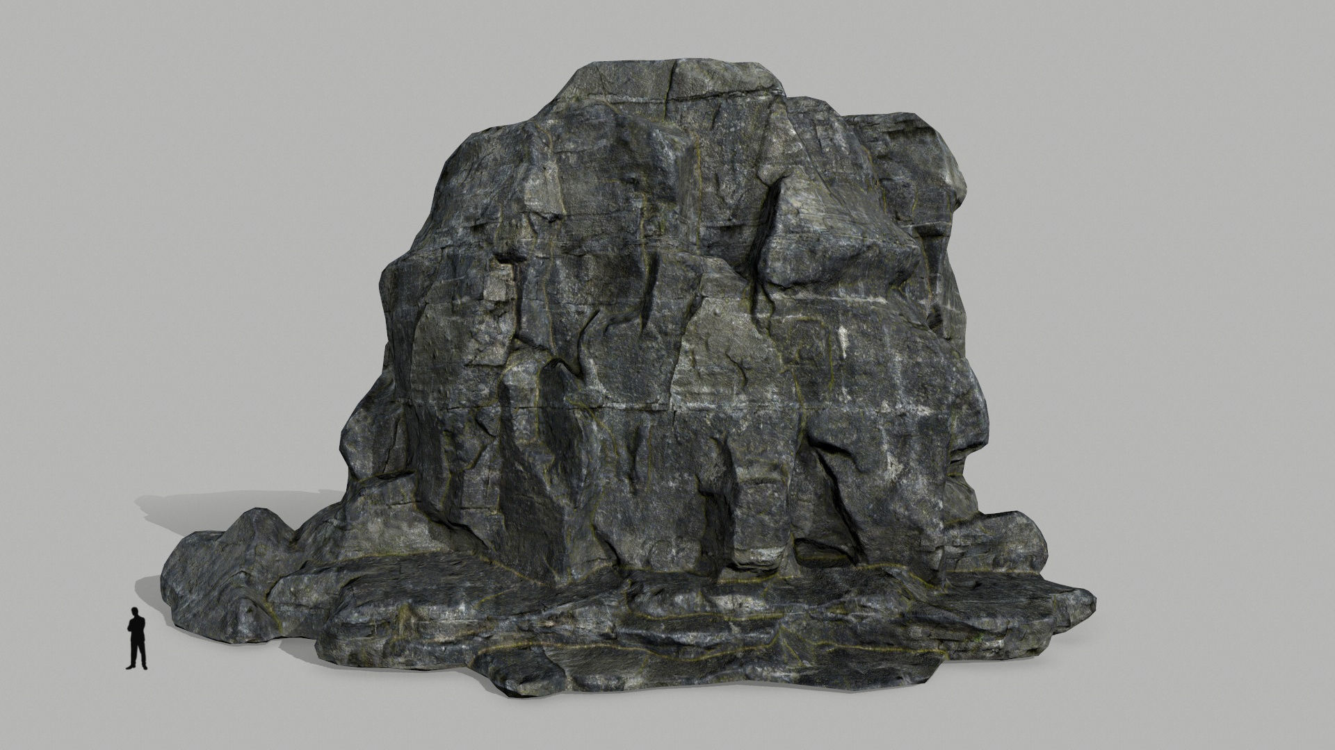 cliff rocks set  Low-poly 3D model_8