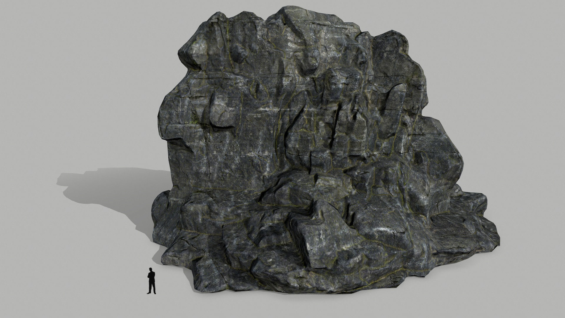 cliff rocks set  Low-poly 3D model_7