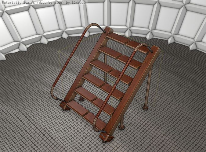 Wood Stairs - Construction Element 20 Low-poly 3D model