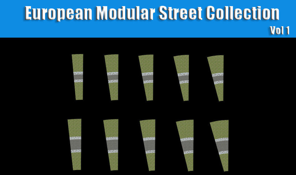 European Modular Street Collection - Low Poly 3D Model Low-poly 3D model_4