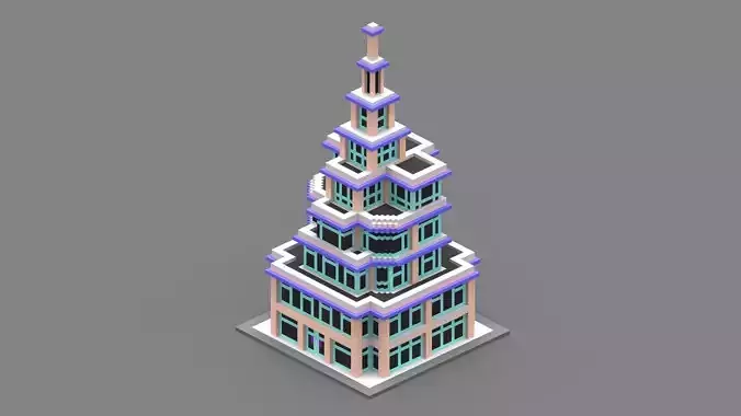 House Voxel - 26 Low-poly 3D model House Voxel - 26 Low-poly 3D model