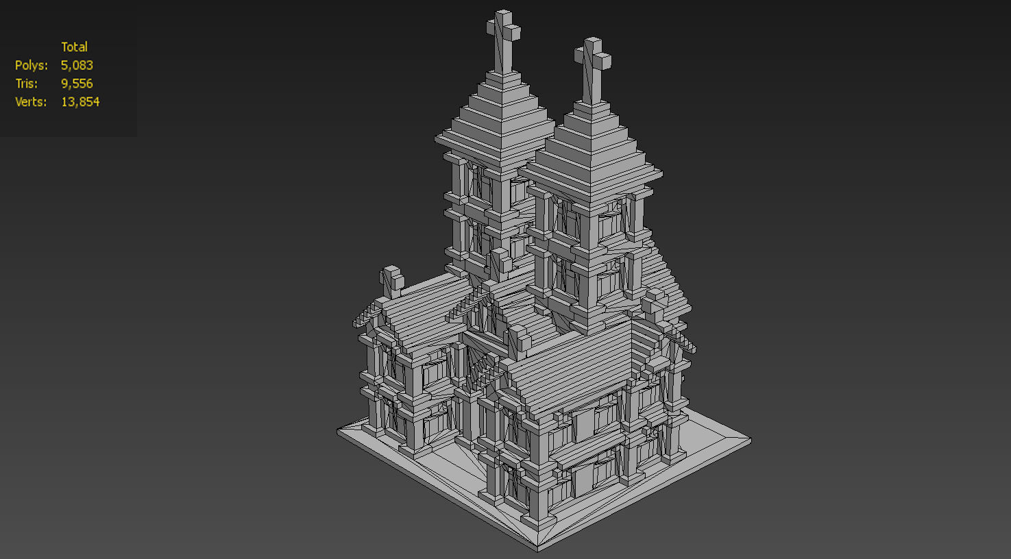 House Voxel - 27 Low-poly 3D model_4