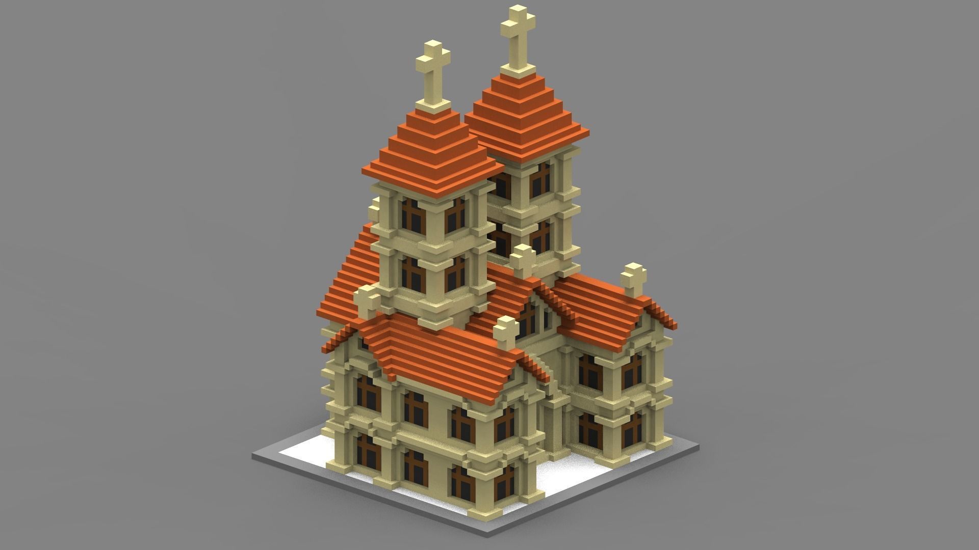 House Voxel - 27 Low-poly 3D model_3