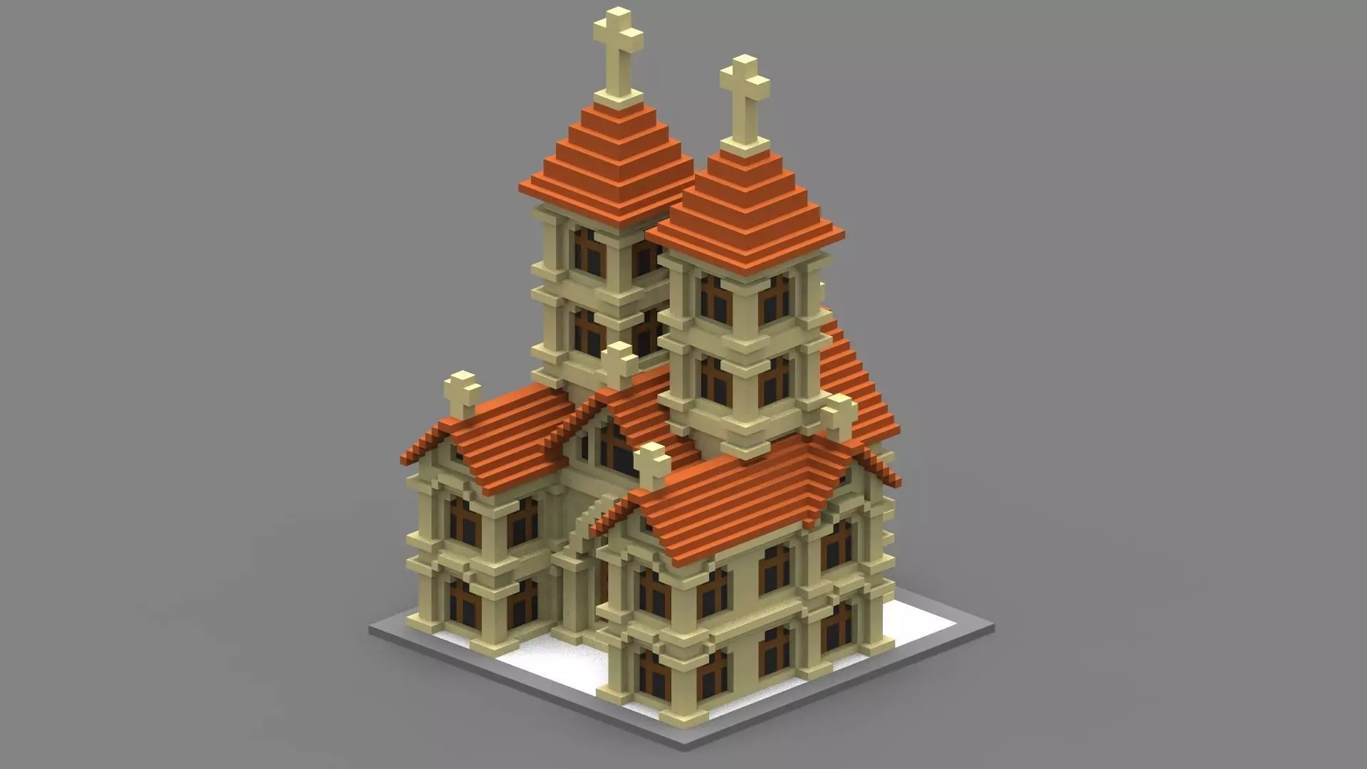 House Voxel - 27 Low-poly 3D model_0
