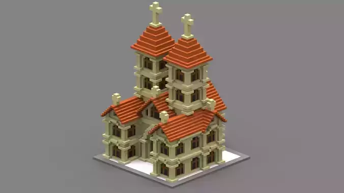 House Voxel - 27 Low-poly 3D model House Voxel - 27 Low-poly 3D model