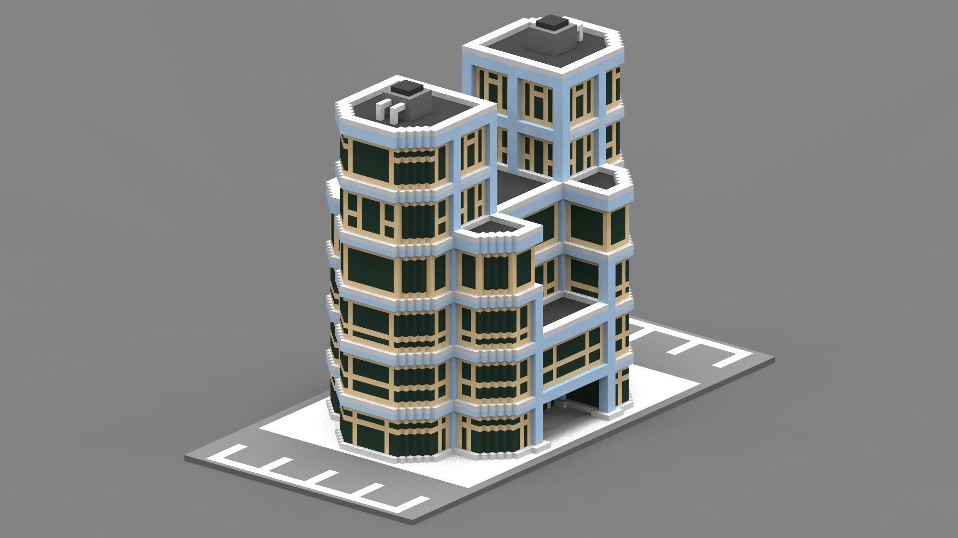 House Voxel - 30 Low-poly 3D model_3