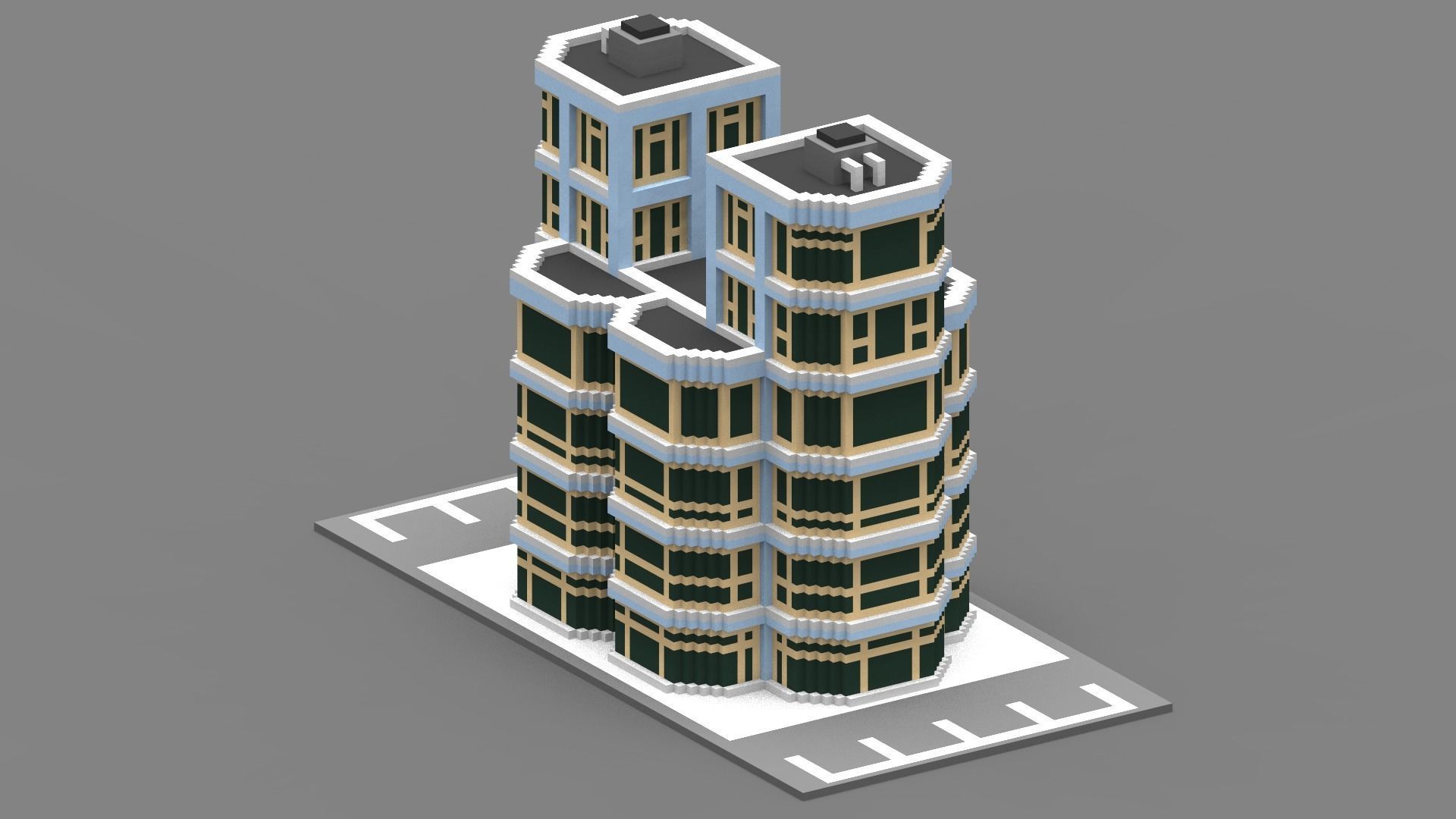 House Voxel - 30 Low-poly 3D model_2