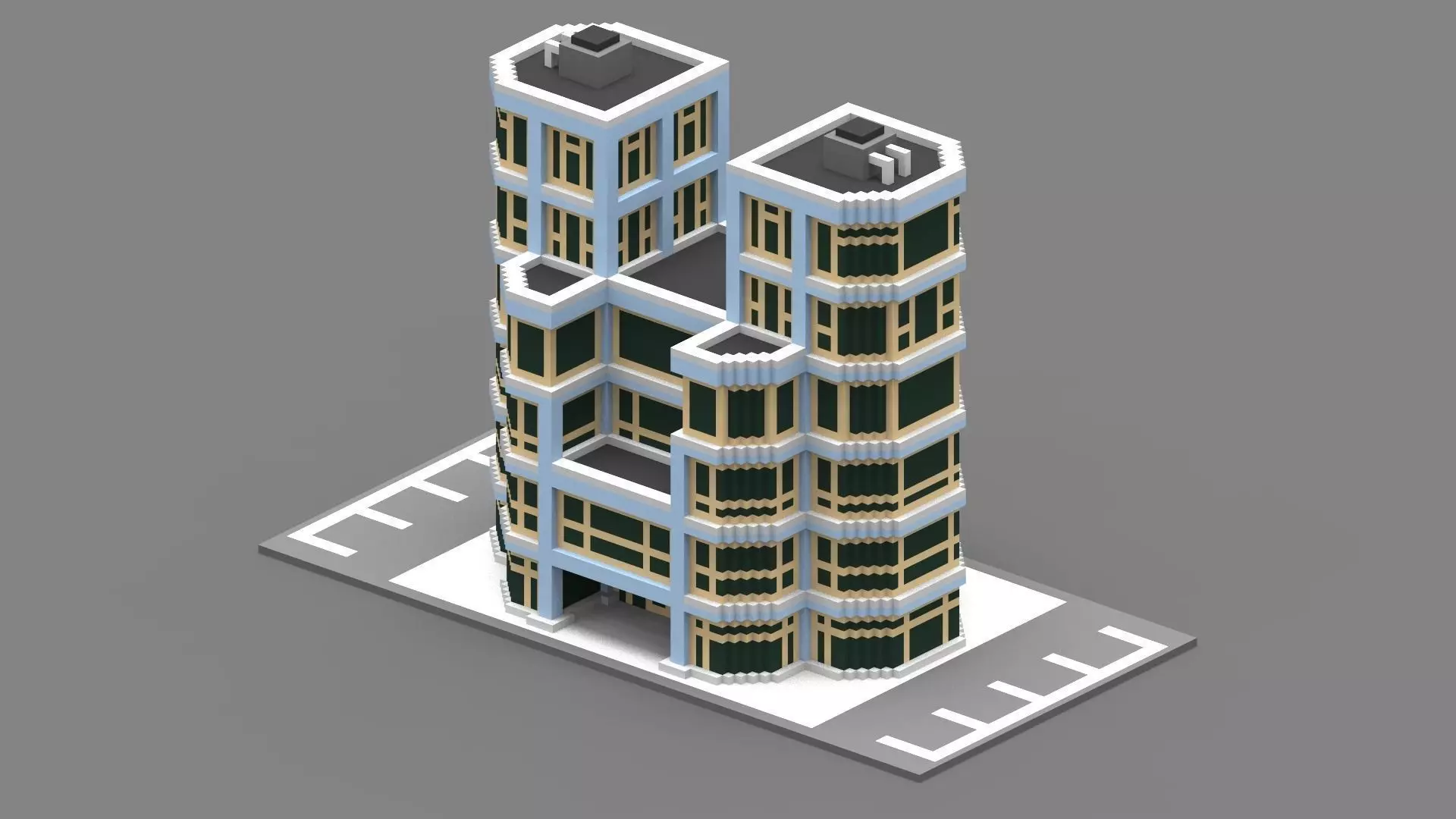 House Voxel - 30 Low-poly 3D model_0