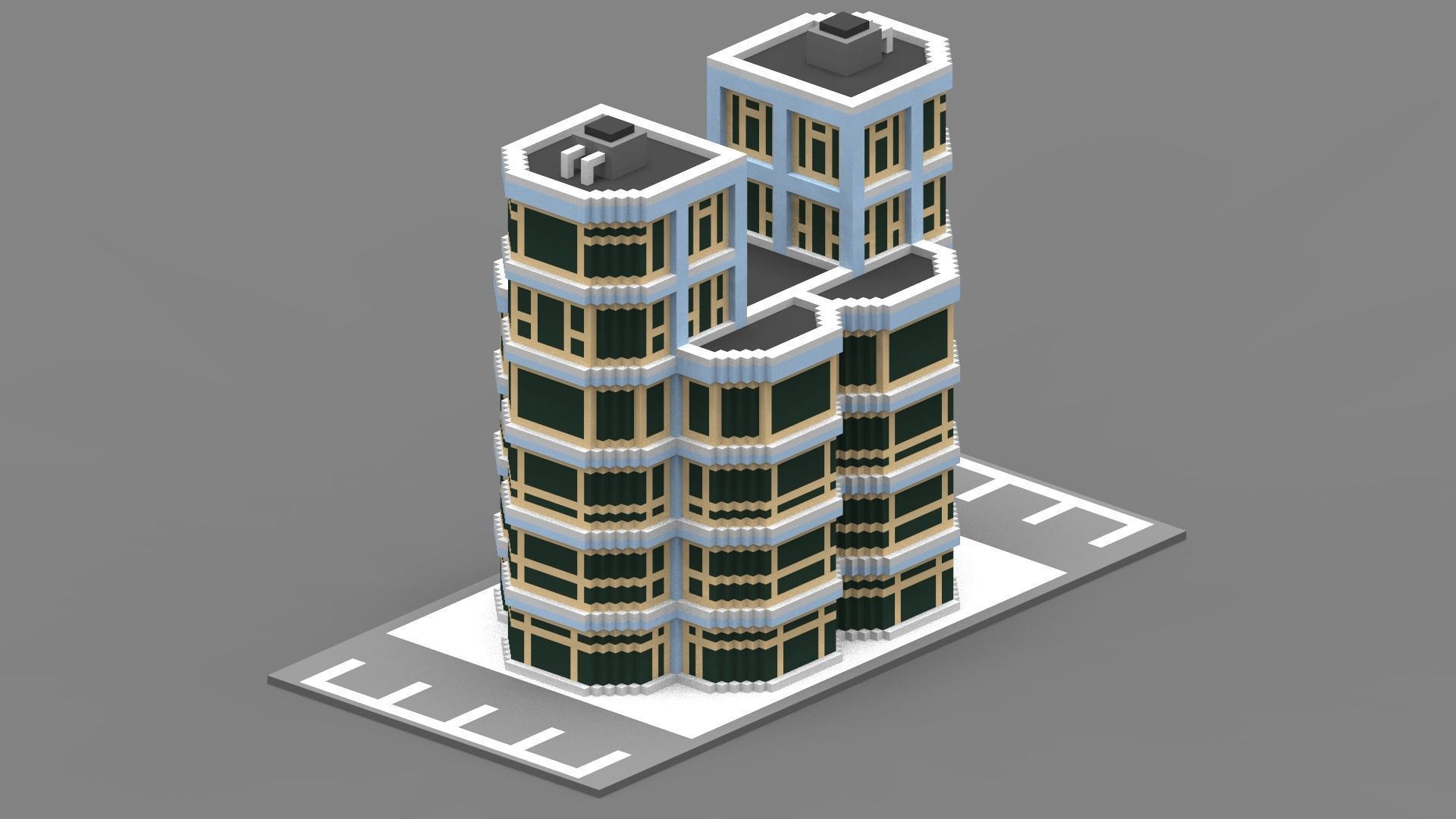 House Voxel - 30 Low-poly 3D model_1