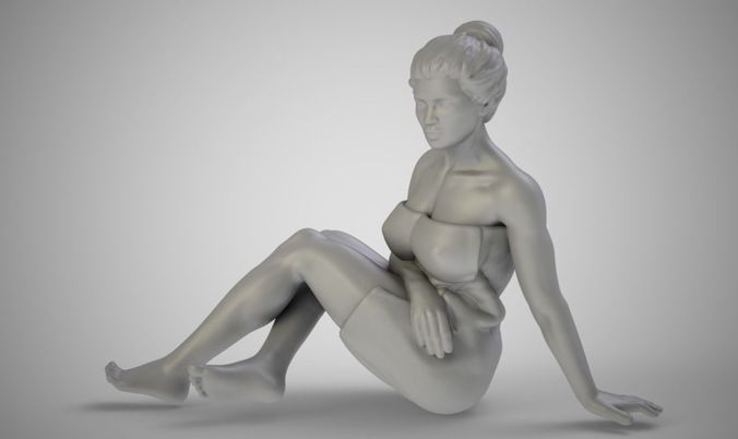 Baths woman 3D print model